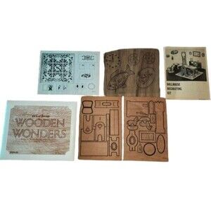 New Tri-Chem Wooden Wonders Dollhouse  Furniture Decorating Kit 8104-35 NOS 0326